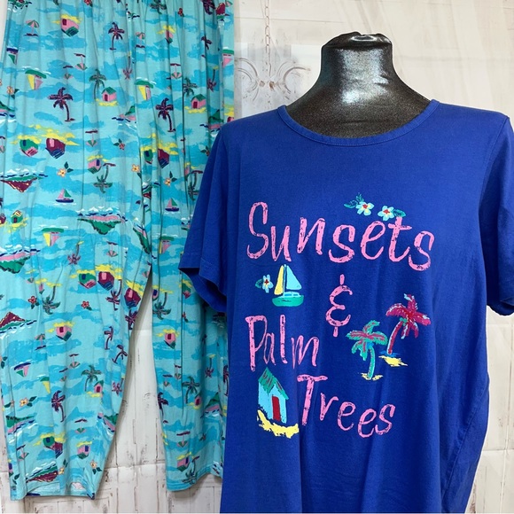 Dreams & Co L (18/20) 2 piece capri pajama set - Picture 3 of 12